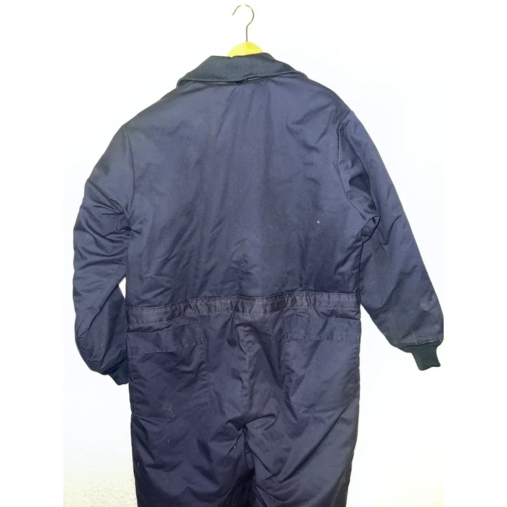 Riverside Budweiser Insulated Coveralls Men XL Navy Quilted Lined vtg Y2k nascar